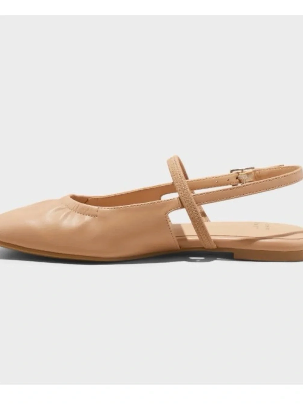 a new day Tan Slingback Pointed Flats Size 11